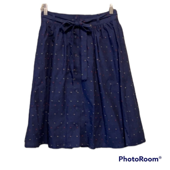 NWT ModCloth Chamboray Color Spec Midi Skirt - Picture 3 of 7